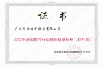 2022年天下地坪行业绿色制造标杆（质料商）